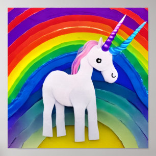 Affiche Rainbow Unicorn Art