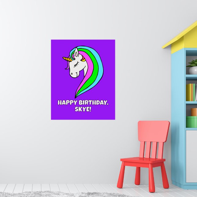 Affiche Rainbow Unicorn Party (Pépinière 1)