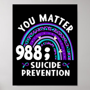 Affiche Rainbow You Problem 988 Suicide Prevention Award