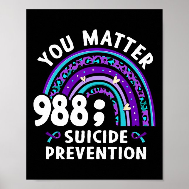 Affiche Rainbow You Problem 988 Suicide Prevention Award (Devant)