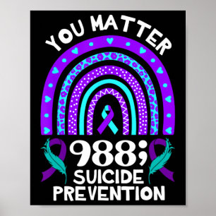 Affiche Rainbow You Problem 988 Suicide Prevention Award