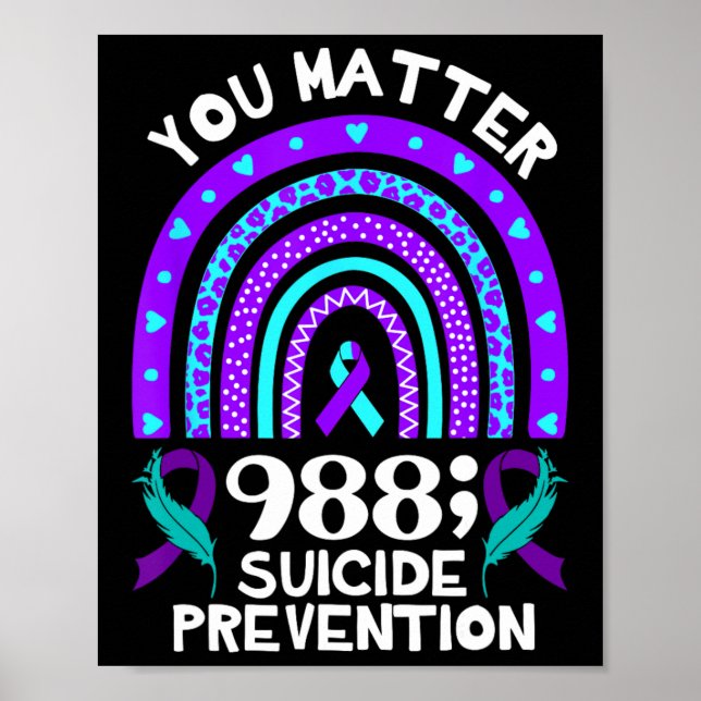 Affiche Rainbow You Problem 988 Suicide Prevention Award (Devant)