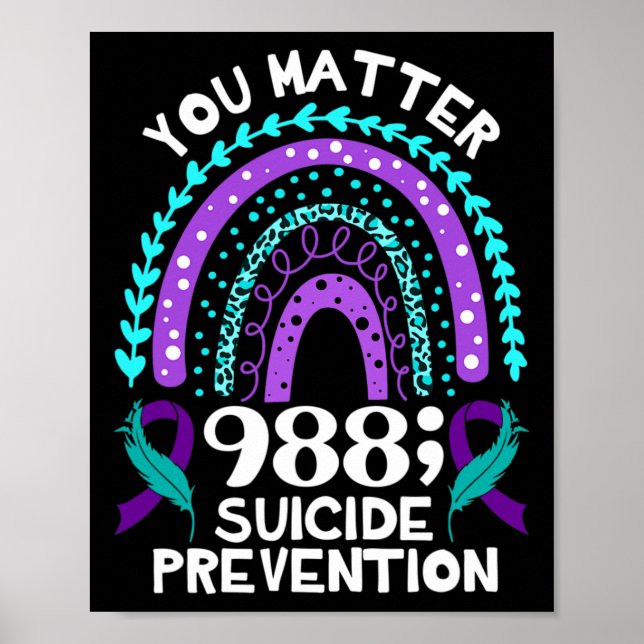 Affiche Rainbow You Problem 988 Suicide Prevention Award (Devant)