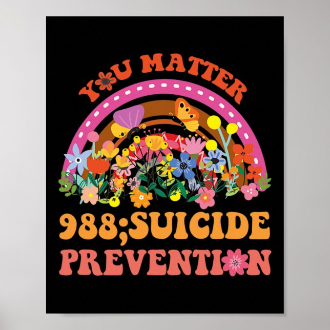 Affiche Rainbow You Problem 988 Suicide Prevention Award (Devant)