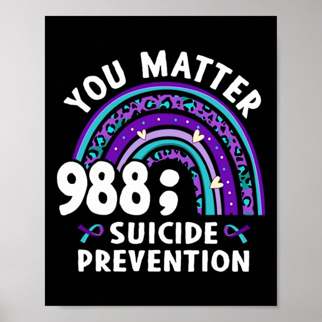 Affiche Rainbow You Problem 988 Suicide Prevention Award (Devant)