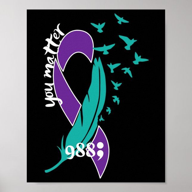 Affiche Rainbow You Problem 988 Suicide Prevention Award (Devant)