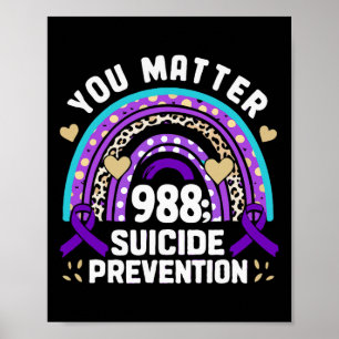 Affiche Rainbow You Problem 988 Suicide Prevention Award