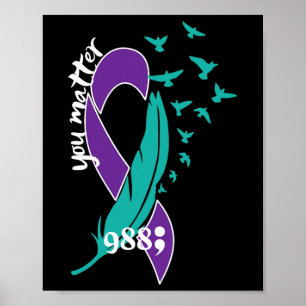 Affiche Rainbow You Problem 988 Suicide Prevention Award