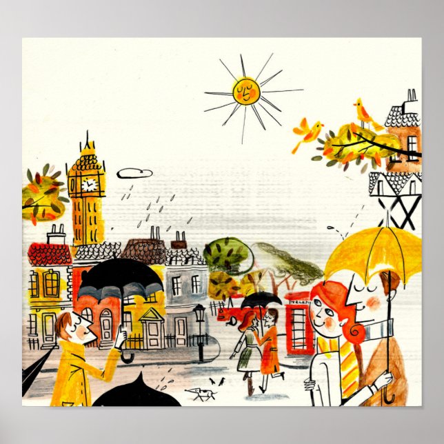 Affiche Rainy Day à Londres (Devant)