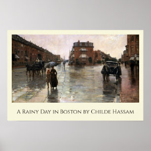 Affiche Rainy Day, Boston by Frederick Childe Hassam
