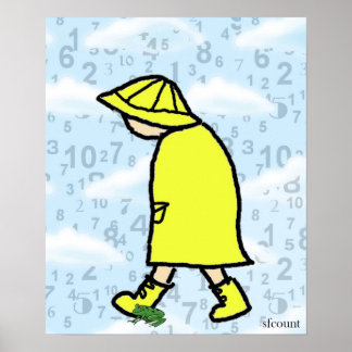 Affiche Rainy Day Boy Print