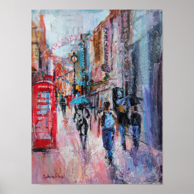 Affiche Rainy Day Carnaby Street (Devant)