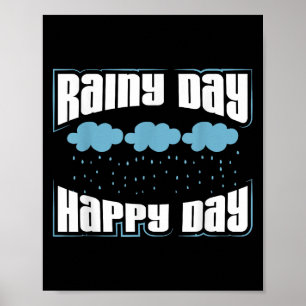 Affiche Rainy Day Lover Graphic Art Design - Nuages Et Ra