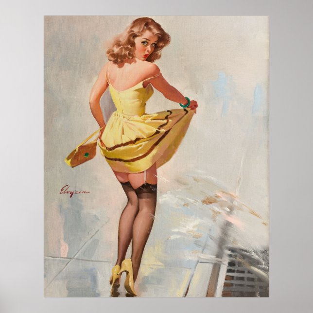 Affiche Rainy Day Pin-Up Girl (Devant)