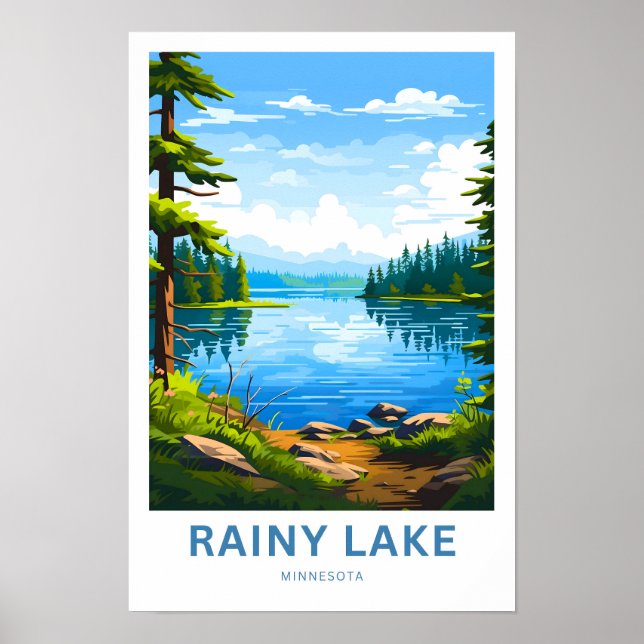 Affiche Rainy Lake Minnesota - Imprimer (Devant)