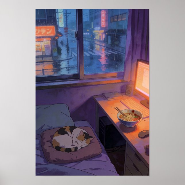 Affiche Rainy Night Ramen Cozy Anime Sanctuary (Devant)