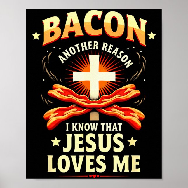 Affiche Raison chrétienne bacon que je sais que Jésus m'ai (Devant)