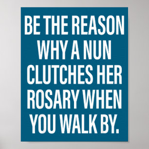 Affiche Raison pour laquelle la nonne serre son rosaire qu