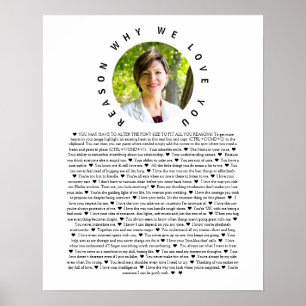 Affiche Raisons pour lesquelles nous vous aimons