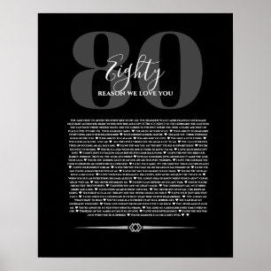 Affiche Raisons pour lesquelles nous vous aimons 90,80 70,