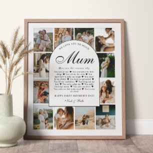 Affiche Raisons pour lesquelles nous vous aimons Maman Gri
