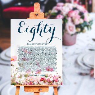 Affiche Raisons que nous aimons à votre sujet 90,80 70, 60