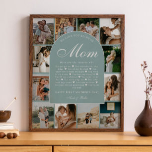 Affiche Raisons turquoise pour lesquelles nous t'aimons Ma