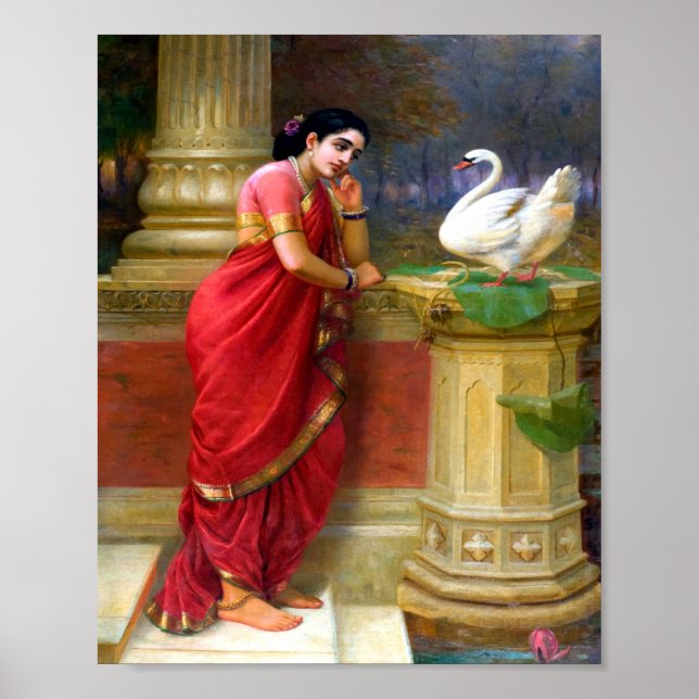 Affiche Raja Ravi Varma - Hamsa Damayanti (Devant)