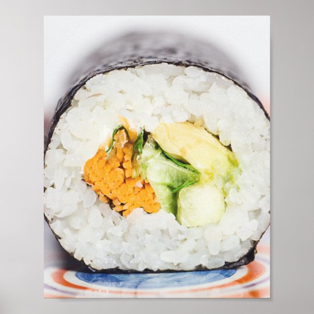Affiche Râle de sushi Poisson et riz (Devant)