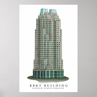 Affiche Raleigh BB&T Building Architectural Print