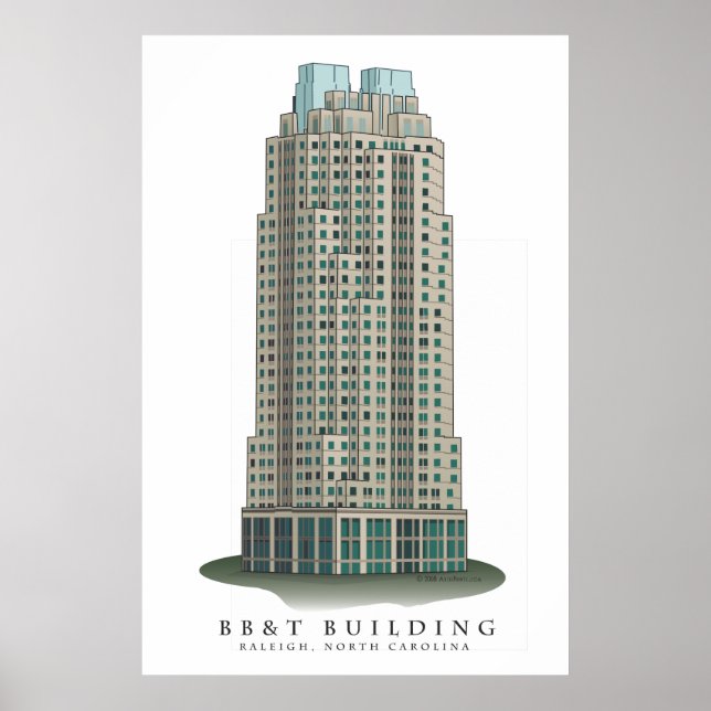 Affiche Raleigh BB&T Building Architectural Print (Devant)