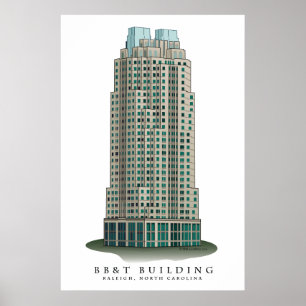 Affiche Raleigh BB&T construisant la copie architecturale