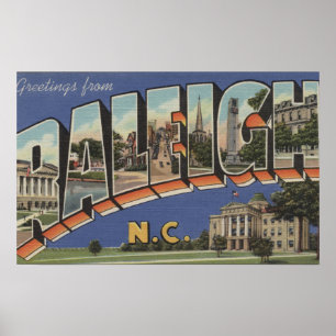 Affiche Raleigh, la Caroline du Nord - grandes scènes de