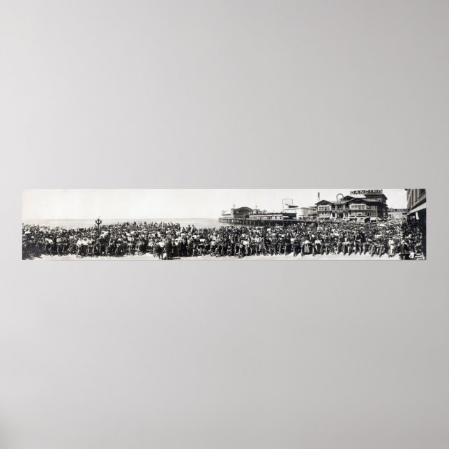 AFFICHE RALLY DE MOTO DE VENISE BEACH 1911 (Devant)