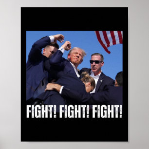 Affiche Rally Fight Tee-trump Rally Fight ! Combattez ! Co