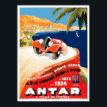 Affiche Rallye Automobile Monte Carlo<br><div class="desc">Publicité vintage sur l'huile à moteur en France faisant la promotion du "Rallye Automobile Monte Carlo",  début des années 1930</div>
