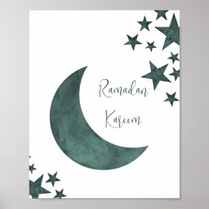 Affiche Ramadan Kareem crescent Islam mubarak stars