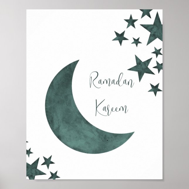 Affiche Ramadan Kareem crescent Islam mubarak stars (Devant)
