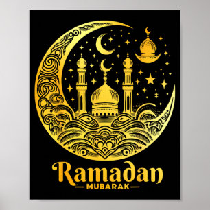 Affiche Ramadan Kareem Joyeux jeûne Ramadan Moubarak Islam