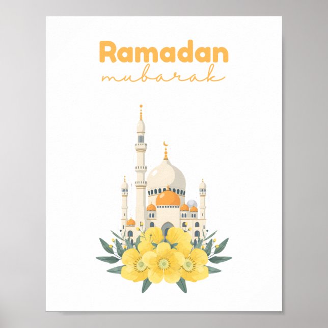 Affiche Ramadan Mubarak Mosque Wall Print (Devant)