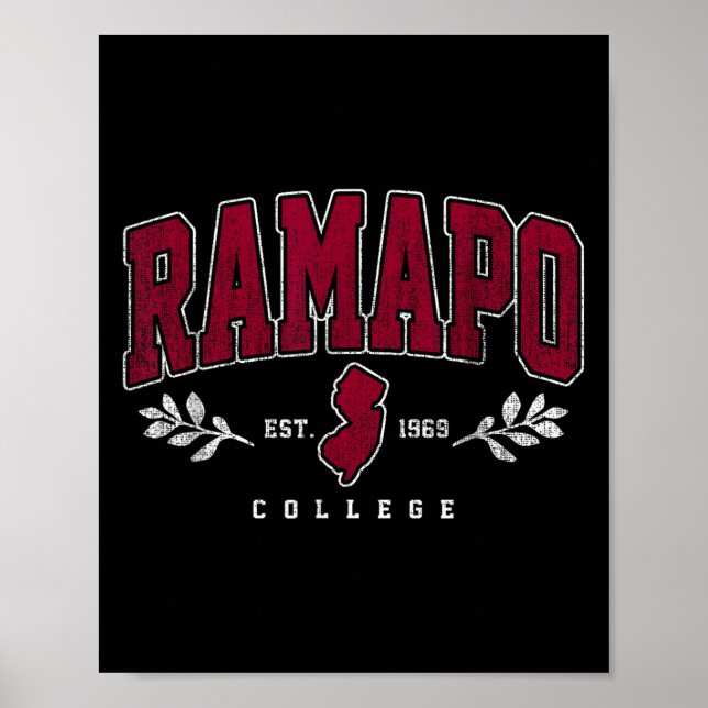 Affiche Ramapo Institut De Technologie Arc Rétro Pour Homm (Devant)