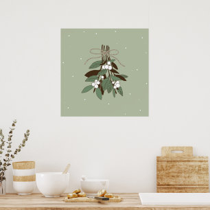 Affiche Rameaux avec baies de neige