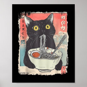Affiche Ramen de nouilles japonais pour chat Anime Manga R