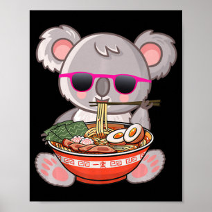 Affiche Ramen Koala Anime Otaku Japonais Nouilles Cadeau F