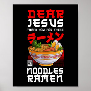 Affiche Ramen Noodle Cher Jésus Merci Pour Ces