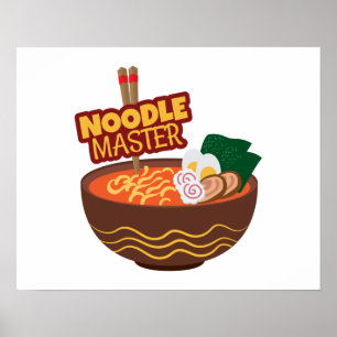 Affiche Ramen Noodle Master Funny Japonais Idée cadeau