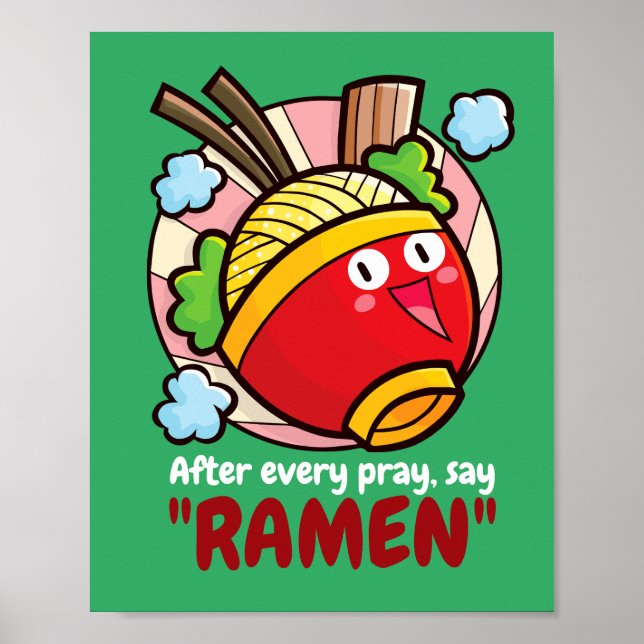 Affiche "Ramen" personnalisable après la prière (Devant)