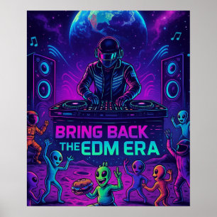 Affiche Ramener l'ère de l'EDM - Cosmic DJ Alien Party