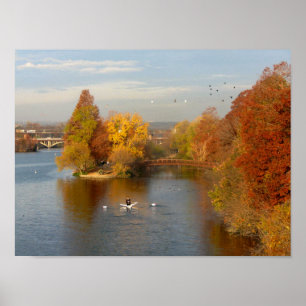 Affiche Rameur d'automne de lac ladybird - Austin du