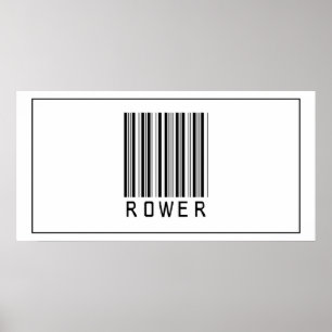 Affiche Rameur de code barres